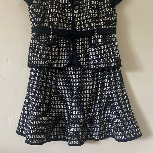 🆕 Deep Navy & White Tweed Skirt Suit - Nanette Lepore - Picture 6 of 16